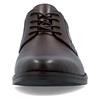 Rieker Laced Plain Toe Shoe - Dark Brown Leather